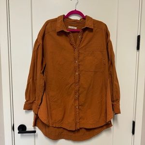 Oversized Free People Button Down Top